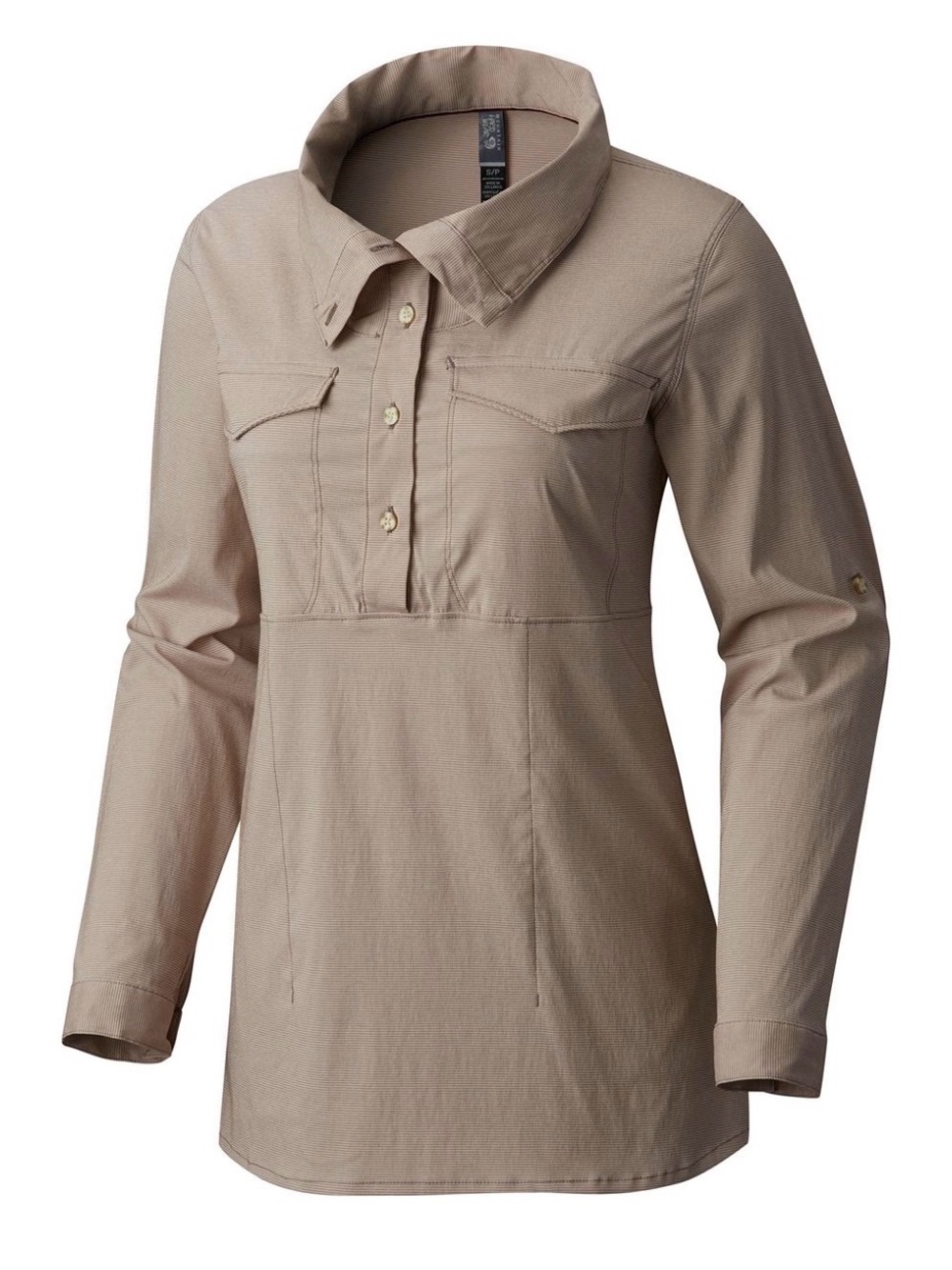 Mountain Hardwear Citypass Popover Striped Roll Tab Outdoor Shirt Women's Size M